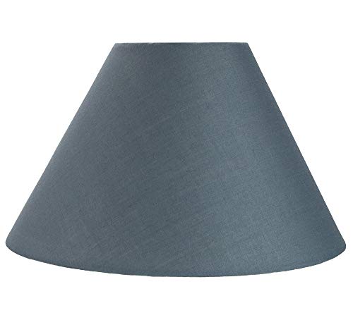 Preisvergleich Produktbild Traditioneller 14" grauer Baumwollkühlschirm passend für Tischlampe oder Hängeleuchte von Happy Homewares