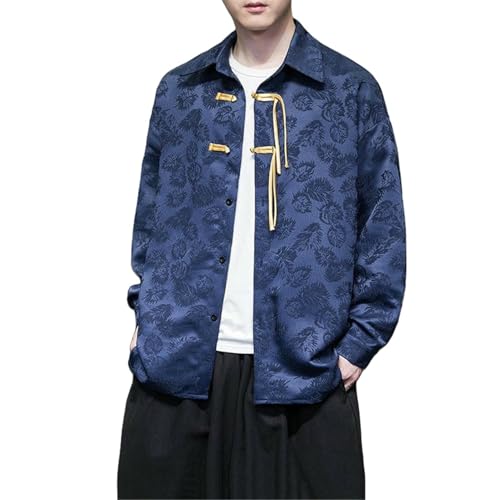 Costume d'été pour homme style chinois : tenue ample en jacquard idéale pour les soirées estivales