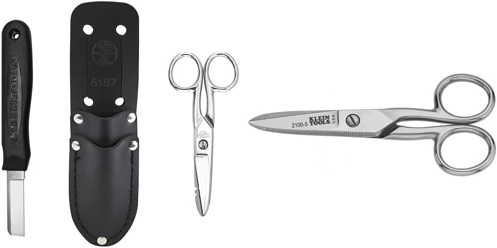 Klein Tools Cable Splicer's Kit + Electrician Scissors Bundle