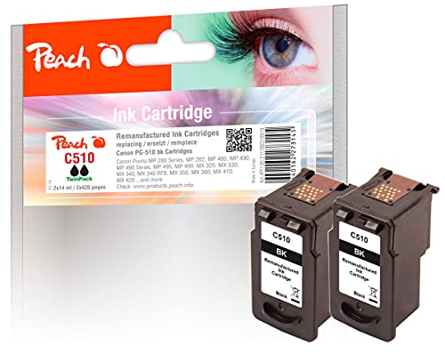Peach Twin Pack Print-head black, compatible with