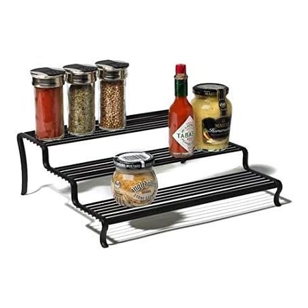 Buy INDIAN DECOR. Alloy Steel Spice Storage Rack With 3 Tiers, 31.8 cm ...