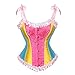 Produktbild Korsett Tops für Frauen Taillentrainer Schnürung Rücken Weste Klassische Körperformung Gewichtsverlust Bustier, Rosa Gelb Blau, 48
