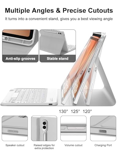Image of Keyboard Case for Samsung Galaxy Tab S10 Ultra / S9 Ultra / S8 Ultra 14.6 inch, Smart Magnetic Detachable Wireless Bluetooth Keyboard, Slim Protective Folio Case with S Pen Holder, Auto Sleep /Wake