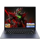 AE86 14,1-Zoll-Laptop mit 2K-Bildschirm, 16 GB RAM, 512 GB SSD, Core Prozessor, BT5.0 Wi-Fi 5, USB A, Typ-C, HDMl, ultradünnes und leichtes Notebook für Business-Studenten