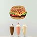 Enjoy Our Burgers Embossed Metal Sign - Vintage Diner Burgers Sign for Kitchen or Man Cave - Best in Town