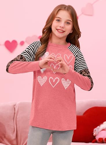 Image of BesserBay Girls St Patrick's Day Raglan Shirt Irish Sequin Lucky Stripe Shamrock Graphic Top 4-14 Years