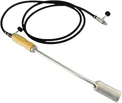 Maçarico Lança Chamas Portátil 65cm com 2 Registros e Mangueira 2 Metros