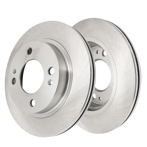 Image of Detroit Axle - 4pc Front Brake Kit for 2014 2015 2016 Mitsubishi Mirage