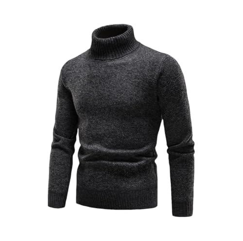 Men's Winter Fleece Turtleneck Sweater Thicker Warm Slim Fit Casual Jumper
