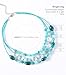 Chunky Layered Beaded Necklaces for Women Multi Strand Statement Necklace Fashion Jewelry Birthday Gifts for Mom(Sea Green)