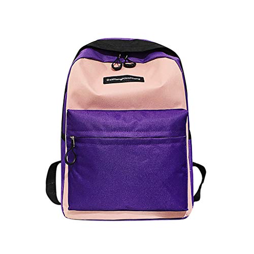Preisvergleich Produktbild EVAEVA-bags Schulrucksack Backpack Paar Schultasche Reisen Wandertasche Farbblock Rucksack Sammlung leuchtende Tasche Tasche Damen Groß