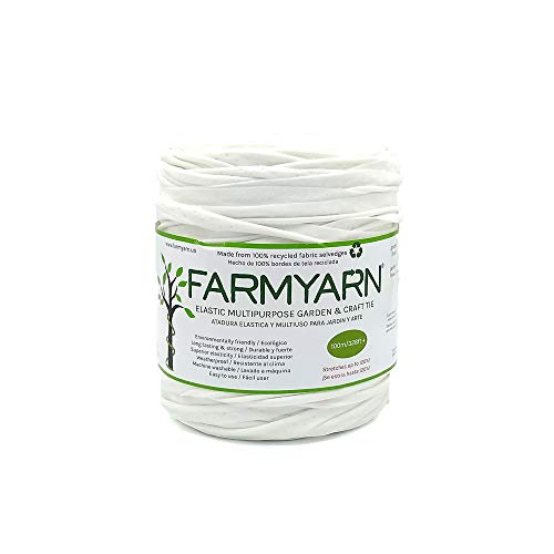FARMYARN Twine - Garden, Utility, Craft - 100% Recycled - Reusable, Elastic, Weatherproof, Sustainable, Waste Reducing - Tomatoes, Climbing Plants, Landscaping, Crafts, Kids Projects - 110 Yards