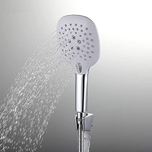 Cabezal de ducha de mano LaseVe ABS blanco y cromo miniatura 3