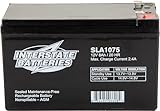 Interstate Batteries 12V 8Ah Battery (SLA1075) Sealed Lead Acid Rechargeable SLA AGM (F1 Terminal) Wireless Internet UPS Systems, FIOS, SP12-7
