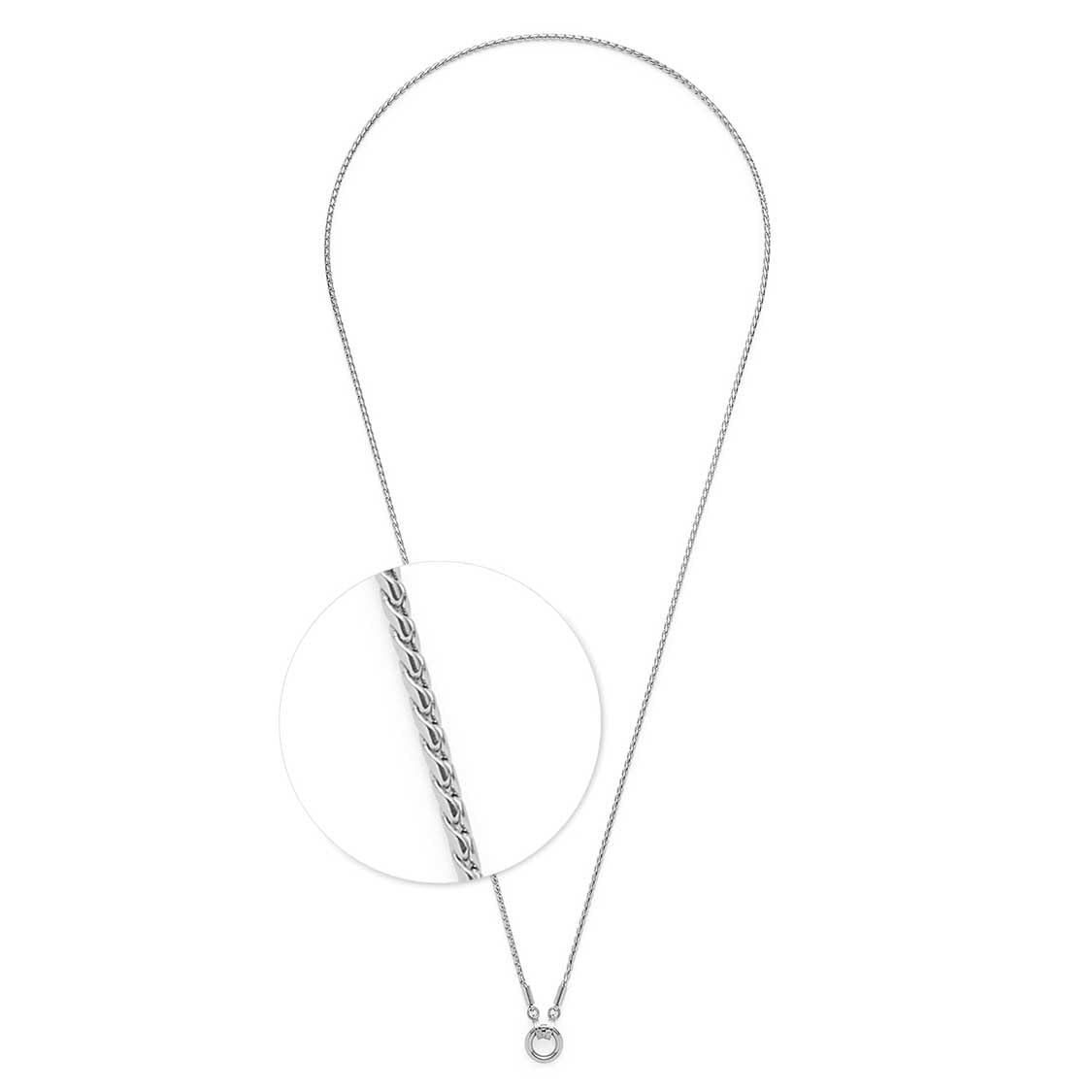 JEWELS BY LEONARDO Halskette Clip & Mix Sonja • Schlangen-Kette aus silberfarbenem Edelstahl • lange, klassische Basic-Kette • 80-81,3 cm Länge • Schmuck Geschenk für Frauen • 026325