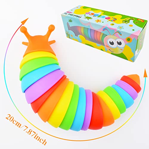 Cevioce Fidget Slug Toy, Sensory Slug Fidget Toy For Kids & Adults, 1Pc Cute Autism Sensory Toys For Autistic Children｜Great Birthday Gift For Girls Boys - Exercise Wrist Strength & Stress Relief #TOP2
