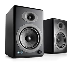 Audioengine A5 Powered Bookshelf Speakers – Premium 150W Stereo Speakers for Music, Gaming, Turntables, Home Theater Systems – Powerful Studio Monitors
