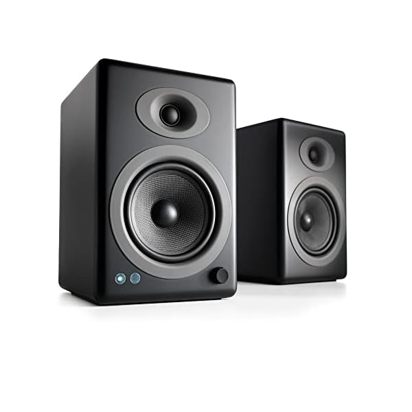 Audioengine A5 Powered Bookshelf Speakers – Premium 150W Stereo Speakers for Music, Gaming, Turntables, Home Theater Systems – Powerful Studio Monitors
