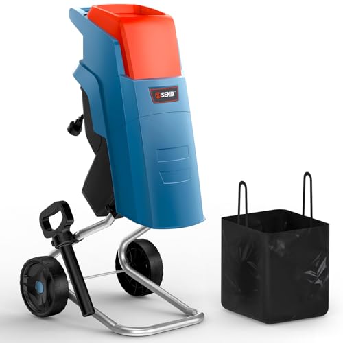 SENIX Wood Chipper, 15-Amp Eletrice Shredder, Cord Mulchers...