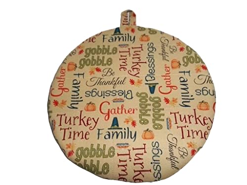 Pot Holders Heat Resistant Thanksgiving Fall Potholders Handmade Double Insulated Quilted Hot Pads Trivets 9 Inches Round