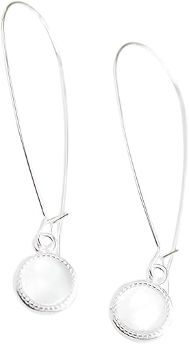 Miniatura 10 de Bottled Up Designs Handmade Long Drop Earrings, Sterling Silver, Eco Friendly, Recycled Vintage Bottles, Made in USA, Birthday Gifts, Mothers Day