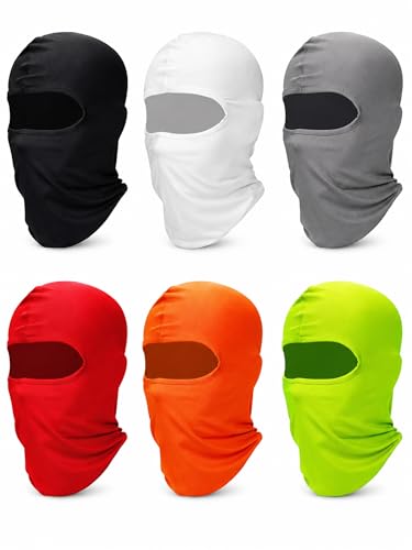 SATINIOR 6 Pcs Ski Mask Cover Balaclava Full Face Mask Summer Face Cover UV Windproof Balaclava for Men Women Outdoor Sports(Multicolor,Classic Style)