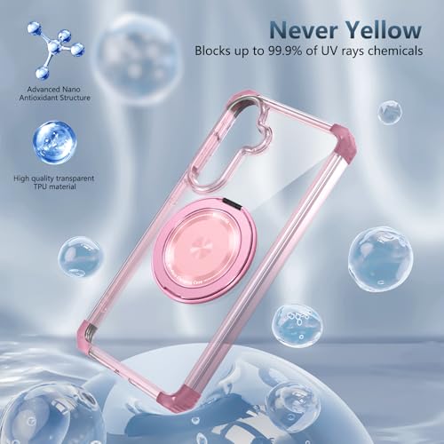 Coque Samsung S25 Plus antichoc fine avec support rotatif et charge sans fil - 3