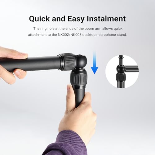 Image of NEEWER 2.8-4.9ft Horizontal Boom Arm Only for NEEWER NK002 & NK003 Overhead Desk Camera Mount Rig Webcam Stand, Telescopic Crossarm for Phone Holder LED Light Video Recording Streaming, NK009