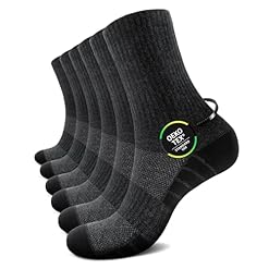 6 Paar Socken Herren Damen Tennissocken Sportsocken Laufsocken Wandersocken Atmungsaktive Baumwolle Herrensocken Schwarz Weiß Grau