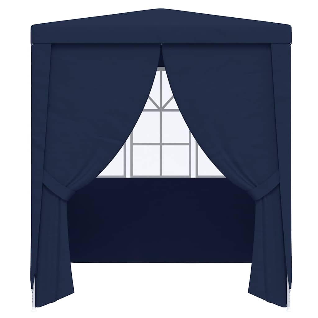 Namiot imprezowy ze ściankami, 2x2 m, niebieski, 90 g/m²
