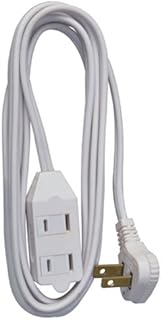 Master Electrician 09419ME 11-Foot Flatplug Extension Cord Low Profile, White