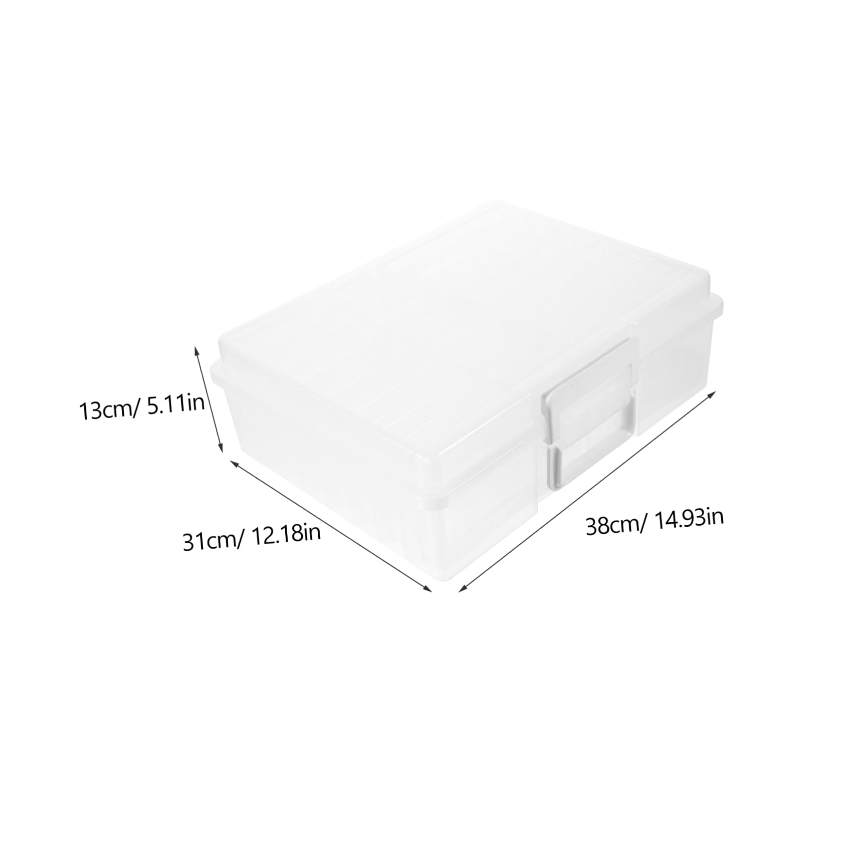 Happyyami Photo Storage Box Reusable Plastic Large Storage for Photos Postcards Cards Compact Portable