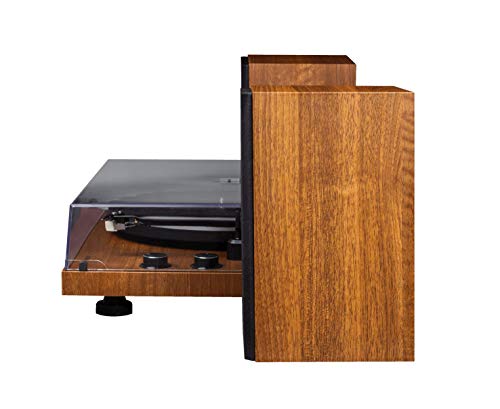 Crosley C62 Belt-Drive Bluetooth Turntable System with Included Speakers, Walnut - Les Beatles, Paul McCartney, John Lennon, RIngo Starr, George Harrison Crosley C62 Belt-Drive Bluetooth Turntable System with Included Speakers, Walnut – Image 5