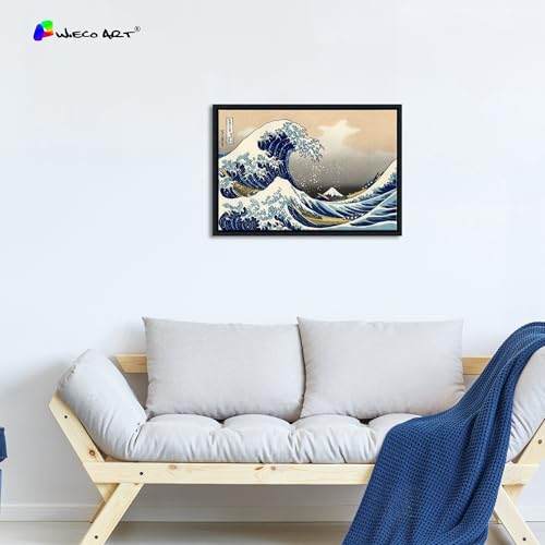 Framed Canvas Art - Ocean Waves, 41.2x32.3 cm - Image 2