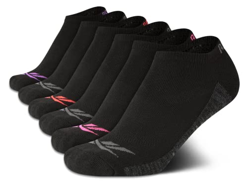 Image of Reebok Womens Low Cut Socks 6 Pack Cushioned Athletic Performance Socks | Breathable, Moisture-Wicking Fabric with Arch Support, a Comfort Toe Seam and Flexible Stretch Fit