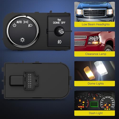 Nilight Headlight Dimmer Switch for 2007-2013 Chevy Silverado Sierra 1500 by Nilight - Image 3