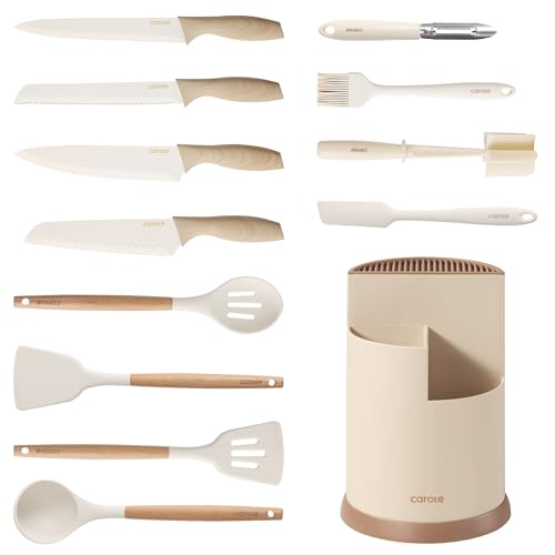 CAROTE 13-Piece Rotating Knife Block Set