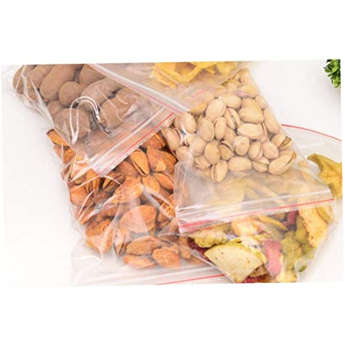 Plastic opbergtassen, 100 pc's kleine heldere ritszakken reclosable ritssluiting opslag plastic zakken voor sieraden cadeaubon snoep 5x7 cm reclosable tassen - Image 5