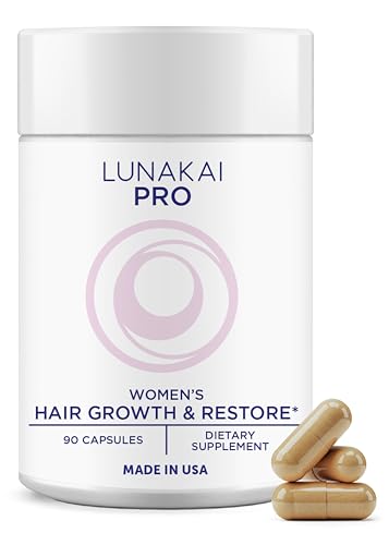 Lunakai PRO USA Made Women’s Hair Growth & Restore Vitamins – Adv...