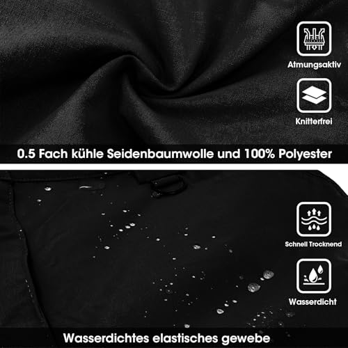 BondiTrekk Cargo Hose Damen mit 9 Taschen - Hochtaillierte Wasserabweisende Outdoor-Hose für Wandern, Sport & Alltag