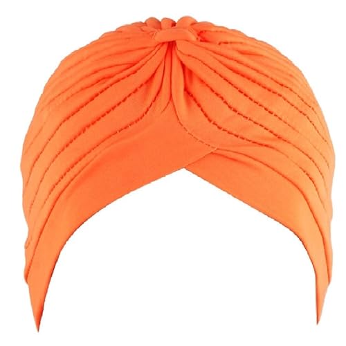 BISMAADH Unisex Polyester Turban Pack of 1 (Poly PagriM-Orange_Orange_Free Size)