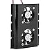 DC 12V 10.05CFM 5000 ± 10% RPM Refroidisseur de disque dur pour PC, 14 * 10.5 * 2 cm 4 pins 2 ventilateurs de refroidissement pour une dissipation rapide de la chaleur pour disque dur(noir)