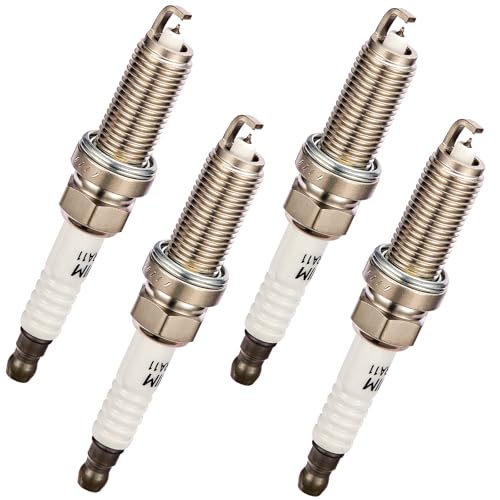 Image of BDFHYK Set of 4 Double Iridium Spark Plug Compatible with Nissan 2009-2019, compatible with Infiniti 2007-2019, compatible with Suzuki 2009-2012 Replacement for 9029, 22401JA01B