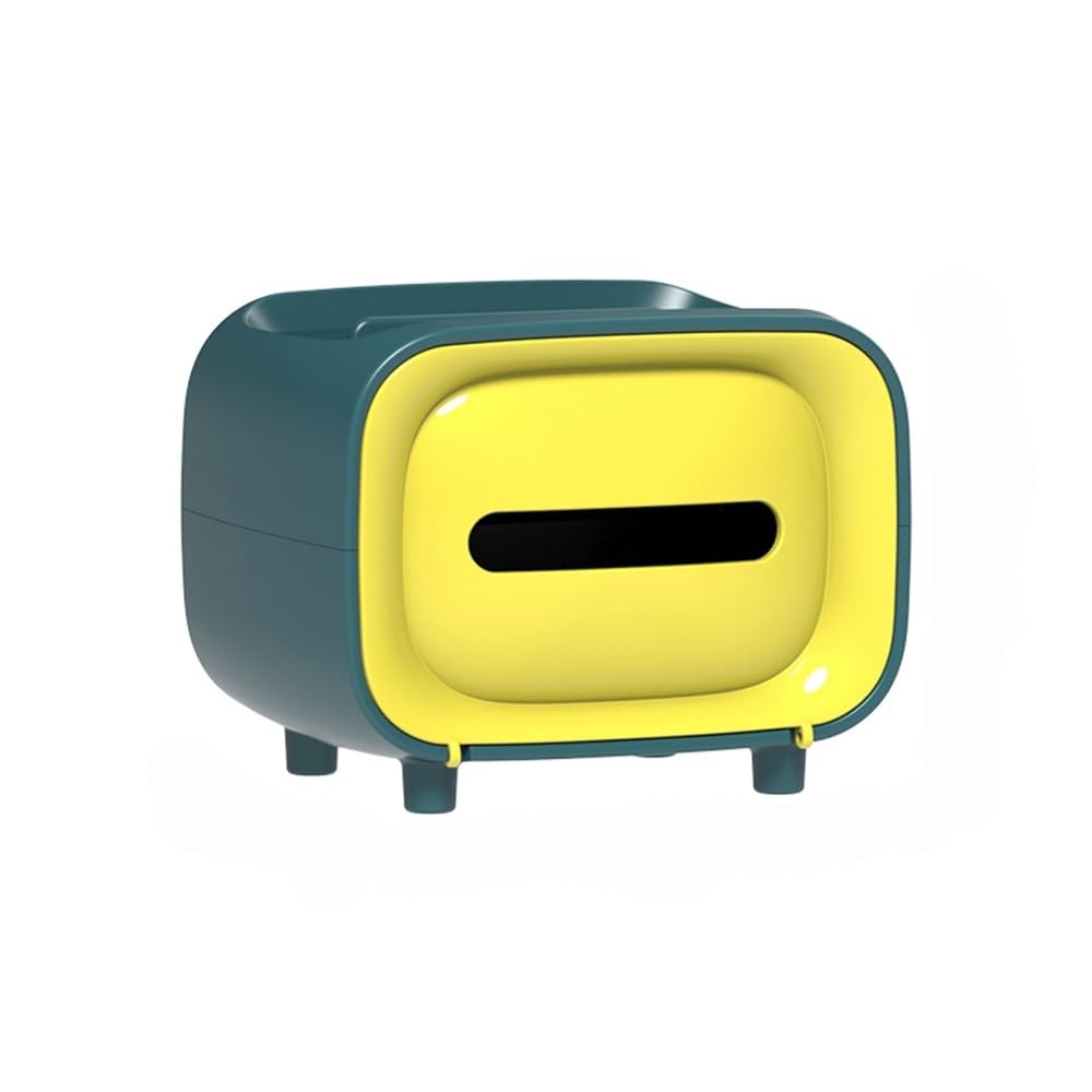 Tissue Holder Dispenser Solid Colour Tissue Box Square Clashing Colours for Kitchen Bedroom Drawing Boxes for Living Room(Yellow)