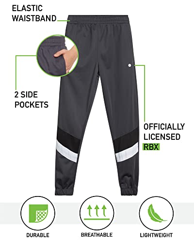 RBX Boys Sweatpants - 2 Pack Stretch Performance Tricot Activewear Boys Joggers Athletic Pants with Side Pockets (Size: 4-20)2