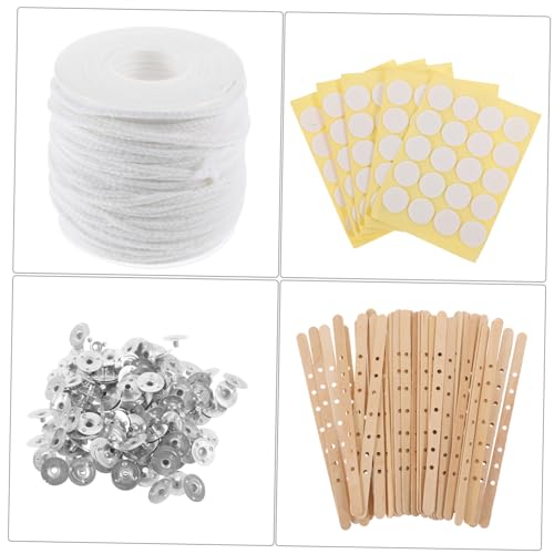 Soportes para pabilos de vela en madera y metal para DIY miniatura 7