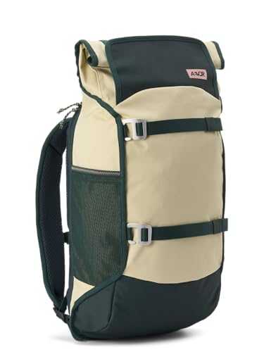 AEVOR Trip Pack Roll-Top Rucksack 31x18x50cm Banana Split Beige Unisex Recyceltes Polyester 26-33L Wasserabweisend Gepolstertes 15 Laptopfach