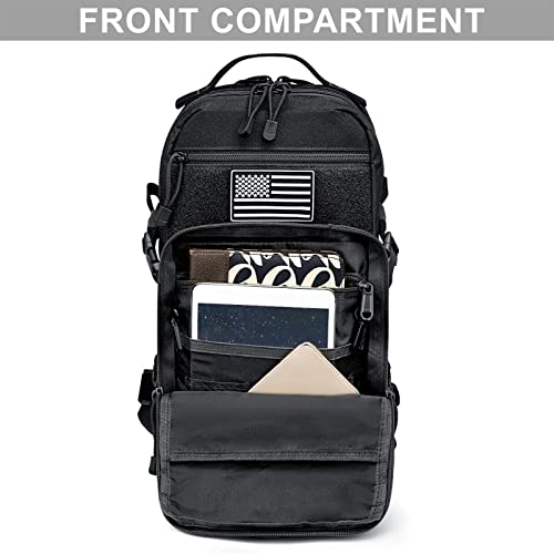 G4Free Edc Bag Tactical Sling Bag Backpack Molle Chest Shoulder Assault Pack Rectangular Outdoor Daypack(Black) Medium #TOP2