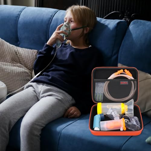 Elonbo Carrying Case for Mayluck 5PCS Accessories Replacement Set, Nebulizer Replacement Parts Kits Travel Case, Nebulizer Tubing Mouthpiece Accessories Replacement Set Storage Holder Bag (Case Only) - Thumbnail 7