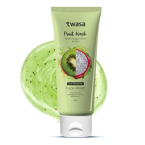 Image of Twasa Dragon Fruit & Kiwi Fruit Face Wash For Brightening, Hydrating & Glowing Skin | Gentle Cleanser With Antioxidants & Vitamin C | Reduces Dullness & Improves Skin Texture | For Men & Women - 100ml